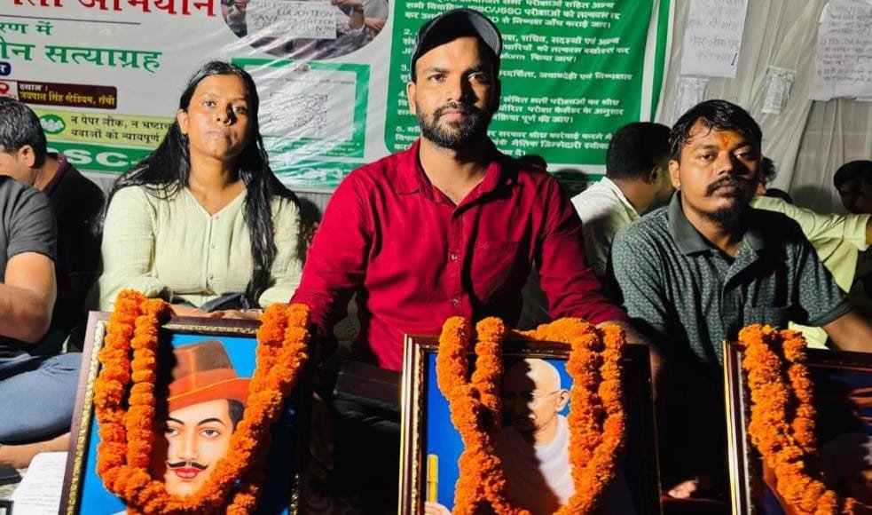 सत्याग्रह आंदोलन छठे दिन भी जारी, 14वीं JPSC पीटी परीक्षा रद्द होने तक आंदोलन जारी रहेगा: दीनबंधु मंडल