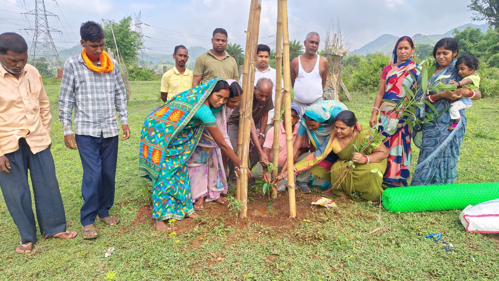 आरएसएस के पर्यावरण संयोजक ने अपने पुत्र के जन्म दिन पर पतरातू क्षेत्र में लगाए पौधे