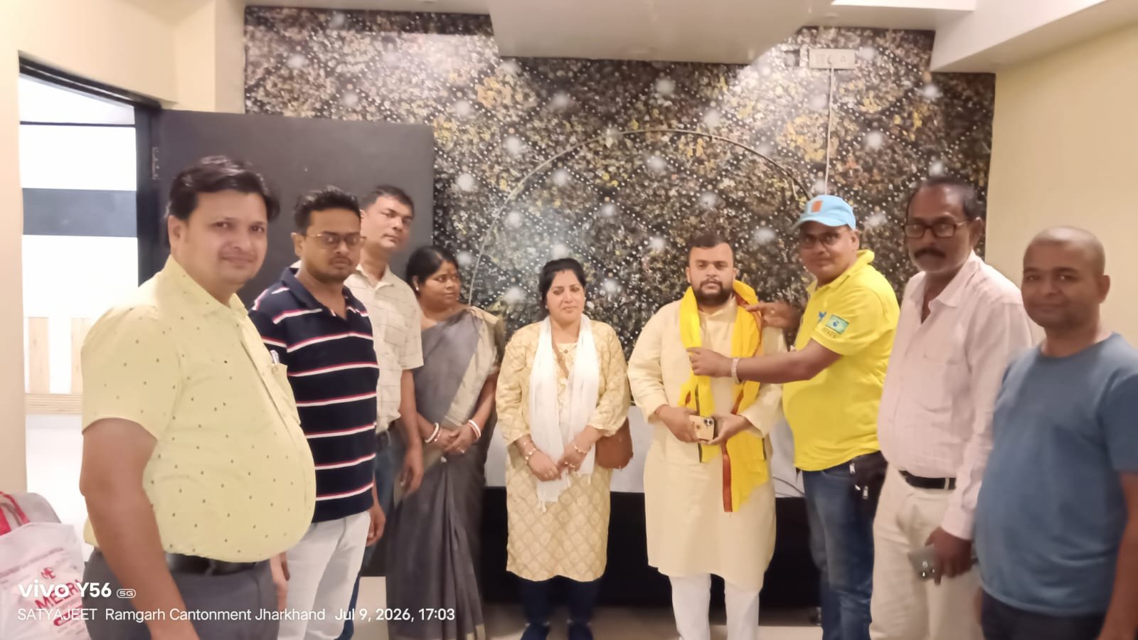 हिन्दू जागरण मंच के प्रांत संयोजक विक्रम शर्मा का रामगढ़ में हुआ भव्य स्वागत