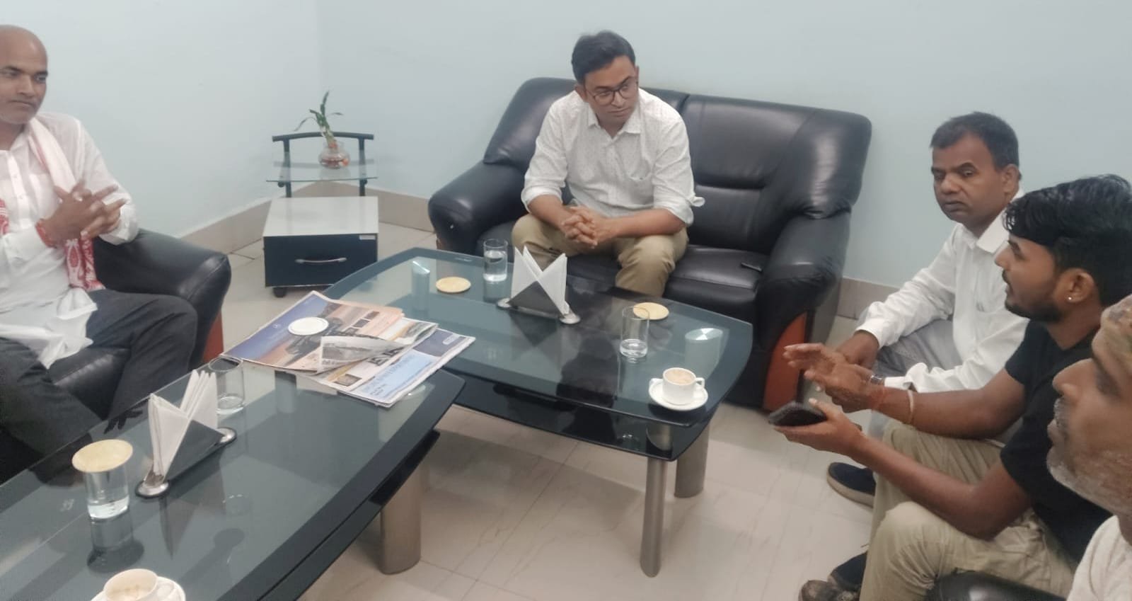 पतरातू में इंटक फेडरेशन के प्रदेश अध्यक्ष का किया गया स्वागत