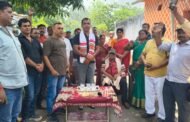 गिद्दी में भूतपूर्व सैनिक गुप्तेश्वर ठाकुर को सम्मानित किया गया