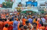 सावन के पहले दिन देवघर मंदिर में उमड़ी श्रद्धालुओं की भीड़