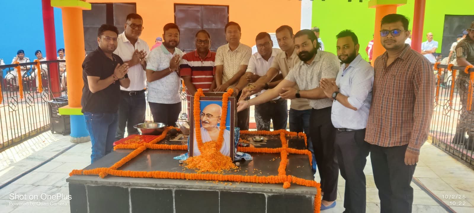गांधी घाट में मारवाड़ी युवा मंच ने बापू को दी श्रद्धांजलि