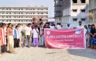 राष्ट्रपिता महात्मा गांधी जयंती पर राधा गोविन्द विश्वविद्यालय में स्वच्छता अभियान