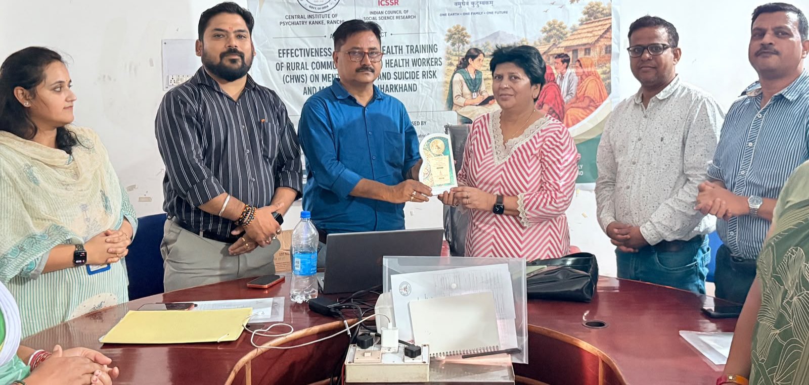 रामगढ़ में ग्रामीण स्वास्थ्यकर्मियों के लिए मानसिक स्वास्थ्य एवं आत्महत्या जोखिम प्रबंधन पर प्रशिक्षण कार्यक्रम