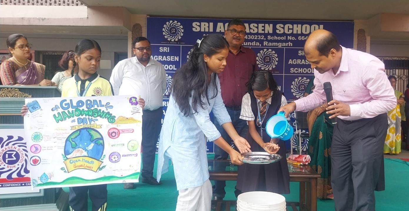 श्री अग्रसेन स्कूल में मनाया गया ग्लोबल हैंडवाश डे